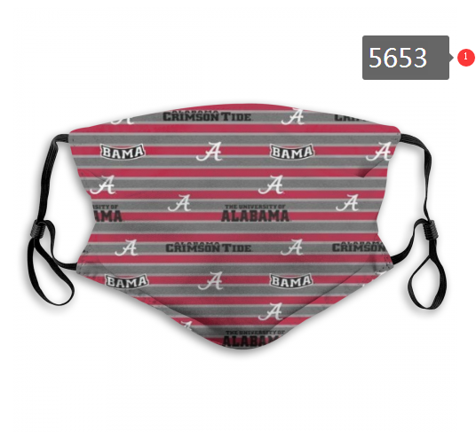 2020 NCAA Alabama Crimson Tide #11 Dust mask with filter
